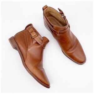 Madewell The Hollis Brown Leather Booties Size 7